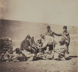 Group of the 47th (Lancashire) Regiment of Foot, from an album of 52 photographs associated with the Crimean War, 1855